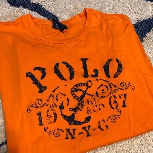 Men’s size small orange Polo Ralph Lauren T-shirt.